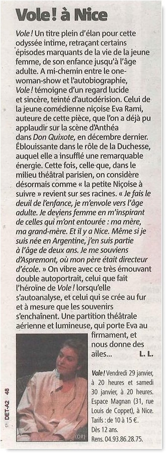 VOLE! à Nice EVA RAMI