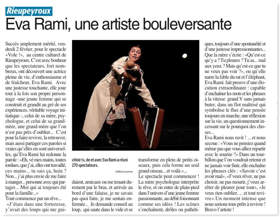 Eva Rami centre presse