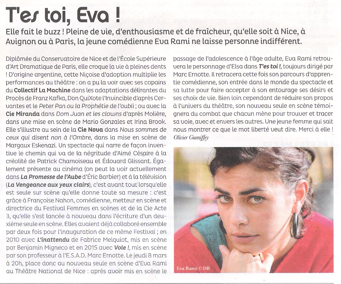 T'ES TOI! Eva Réami au TNN