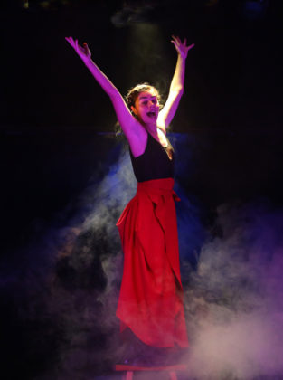 Le spectacle d’Eva Rami nous fait faire la navette entre Nice et Paris. Une heure et demi durant, la comédienne passe du confort de la maison familiale aux galères de la capitale en quête d’emploi. Avec un superbe sens de l’humour et une aisance royale, elle interprète des dizaines de personnages à qui elle confère mille et un visages : d’un côté, il y a son père fort peu enclin aux sentiments, sa mère un peu naïve qui ne lâche pas ses cigarettes, et puis ses deux grands-mères aussi aimantes que complémentaires. Enchaînant les accents et les imitations, Eva fait apparaître toutes les couleurs, les émotions et les voix de cette famille méditerranéenne.